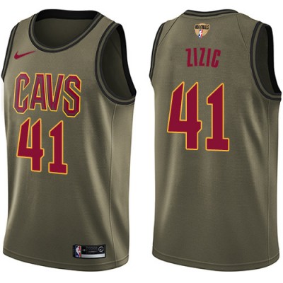 Nike Cleveland Cavaliers #41 Ante Zizic Green Salute to Service The Finals Patch Youth NBA Swingman Jersey